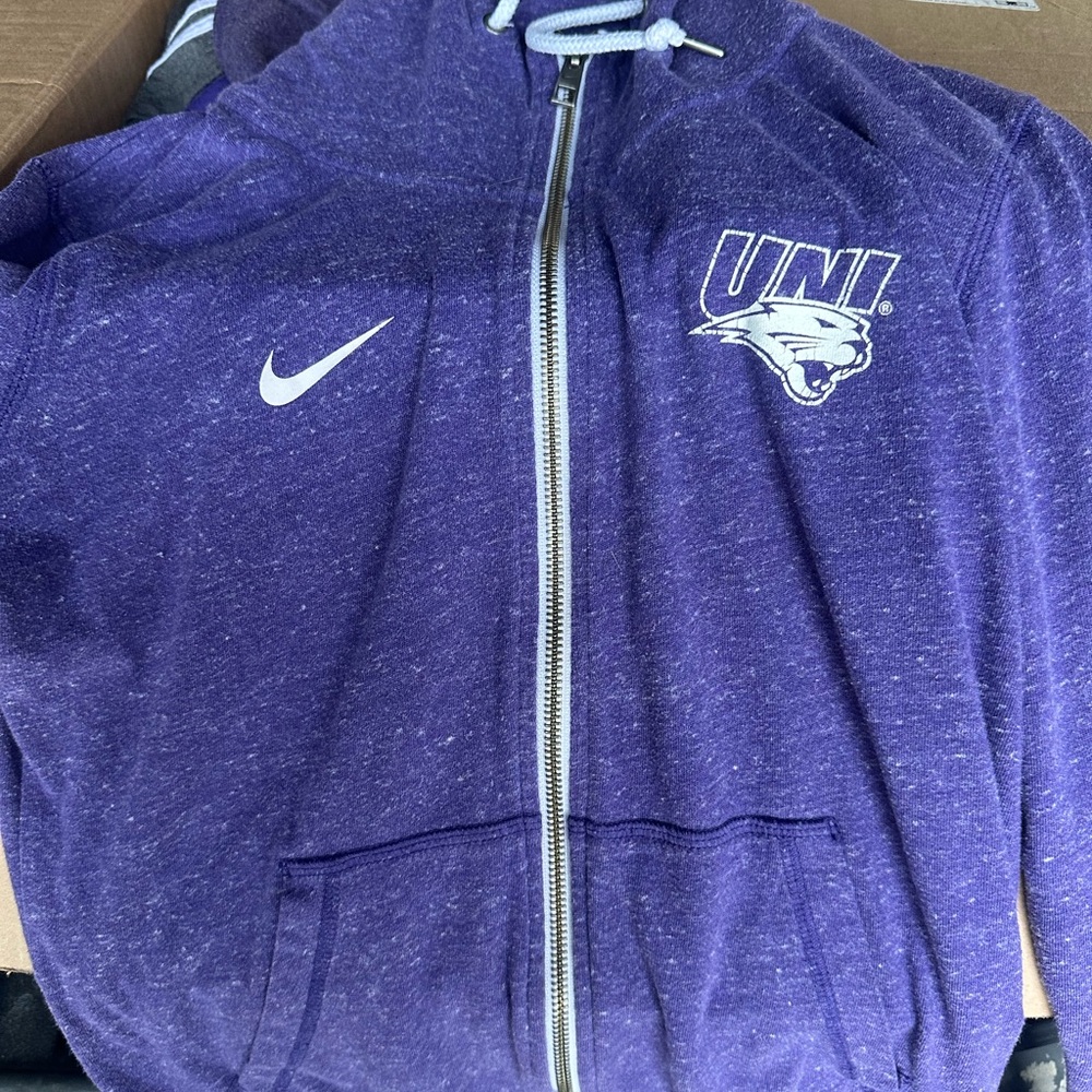 Nike Purple UNI Full-Zip Hoodie with White Logos